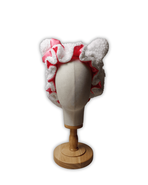 Pink Plush Kitty Bonnet - Boncap